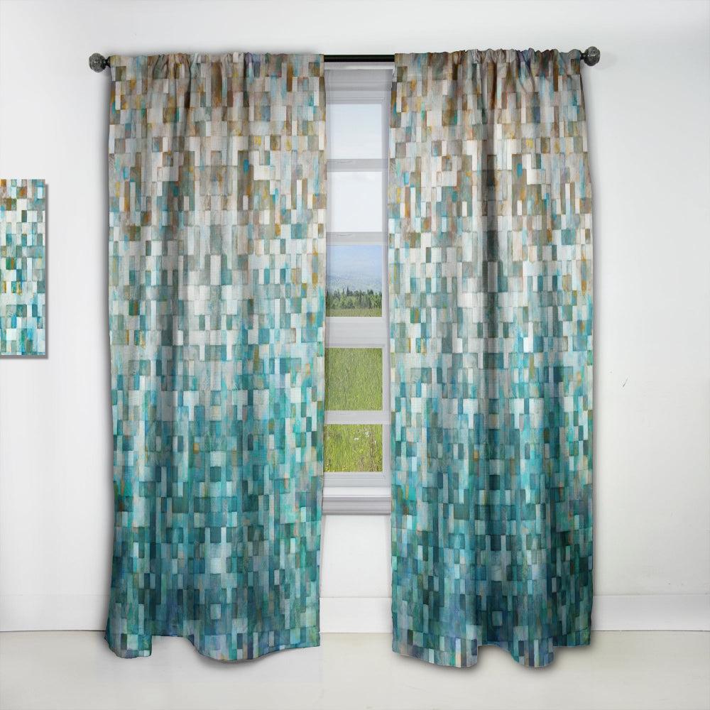 Blocked Abstract II - Modern Curtain - 1 Panel