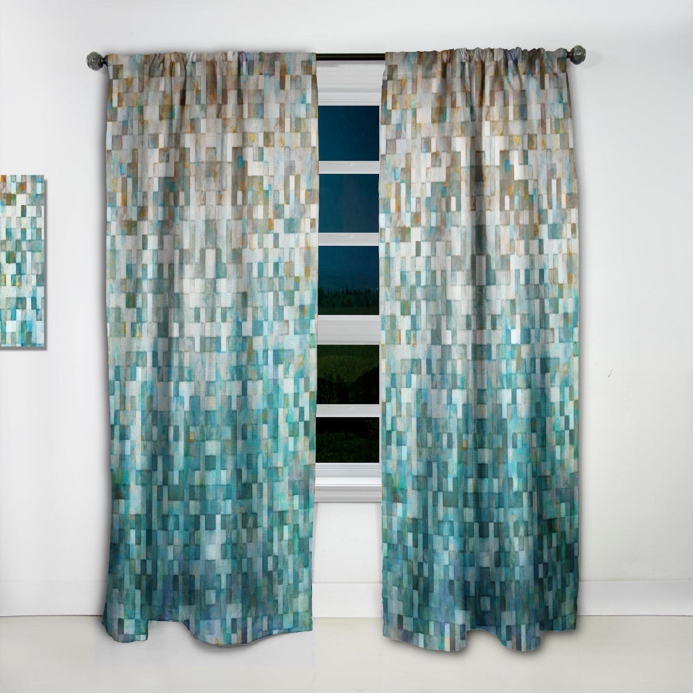 Blocked Abstract II - Modern Curtain - 1 Panel