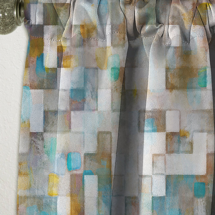 Blocked Abstract II - Modern Curtain - 1 Panel