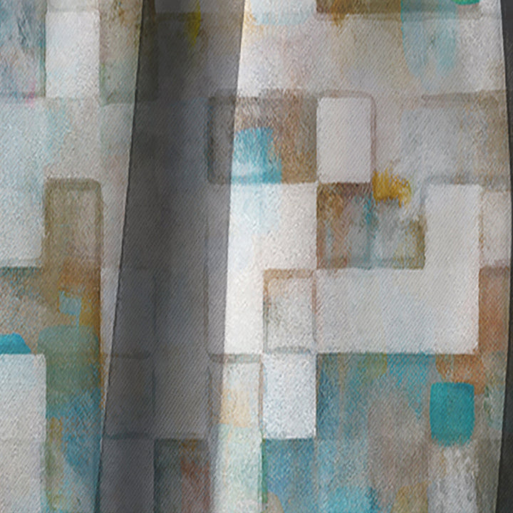 Blocked Abstract II - Modern Curtain - 1 Panel