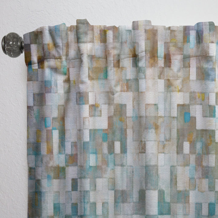 Blocked Abstract II - Modern Curtain - 1 Panel
