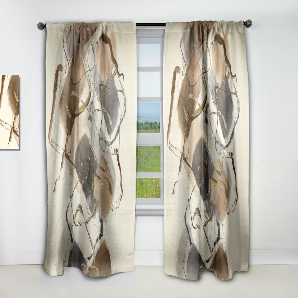 Gold Glam Squares VIII - Glam Curtain - 1 Panel