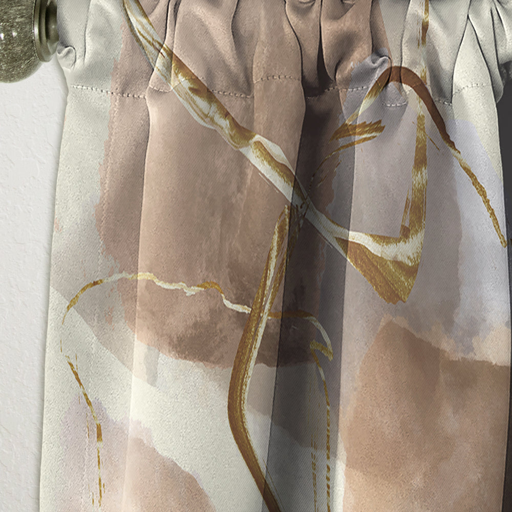 Gold Glam Squares V - Glam Curtain - 1 Panel
