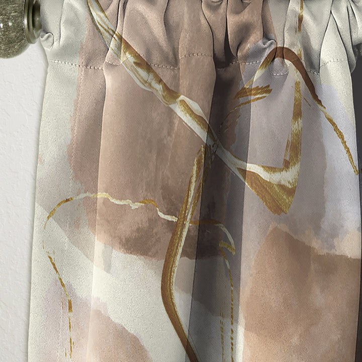 Gold Glam Squares V - Glam Curtain - 1 Panel