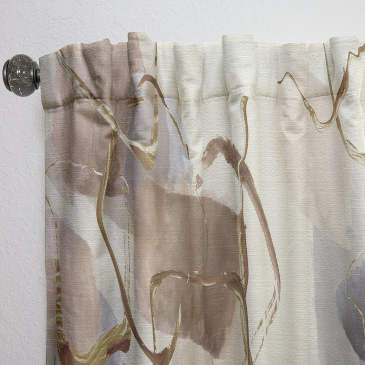 Gold Glam Squares V - Glam Curtain - 1 Panel