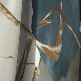 Gold Glam Squares VI' Glam Curtain 1 Panel