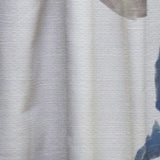 Gouache Sapphire on Gray VI' Modern Curtain 1 Panel