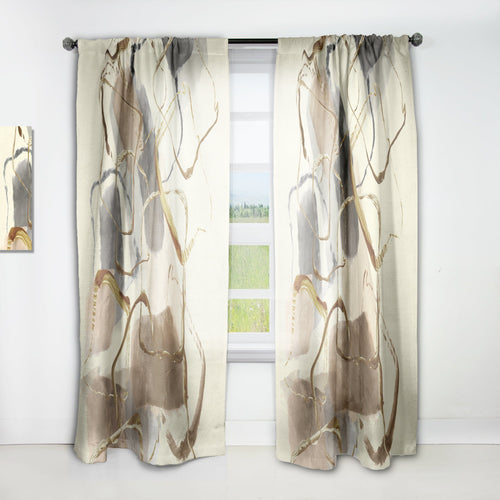 Gold Glam Squares VIII - Glam Curtain - 1 Panel