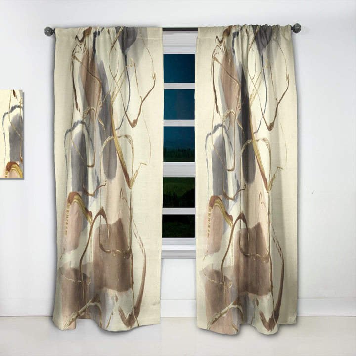 Gold Glam Squares VIII - Glam Curtain - 1 Panel