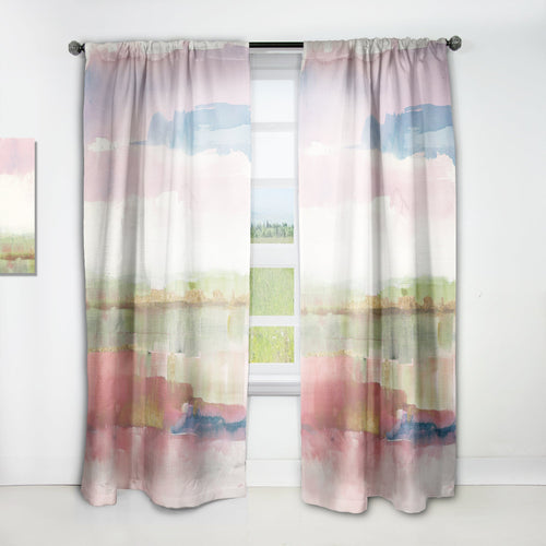 Influence of Line and Color Gold Bright - Shabby Chic Curtain - 1 Panel