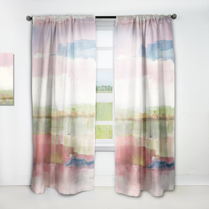 Influence of Line and Color Gold Bright - Shabby Chic Curtain - 1 Panel