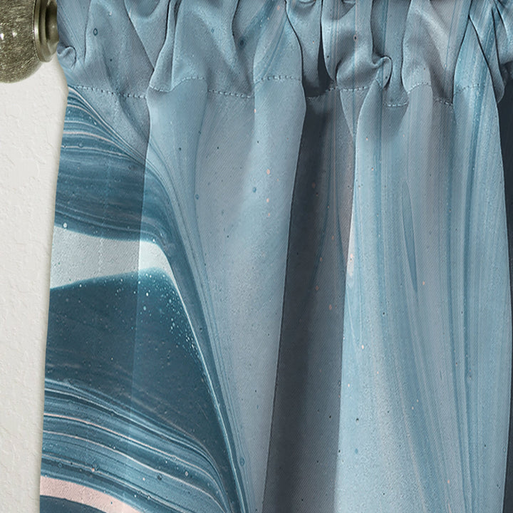 Blue Modern Water I - Modern Curtain - 1 Panel