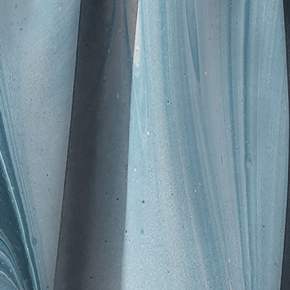 Blue Modern Water I - Modern Curtain - 1 Panel