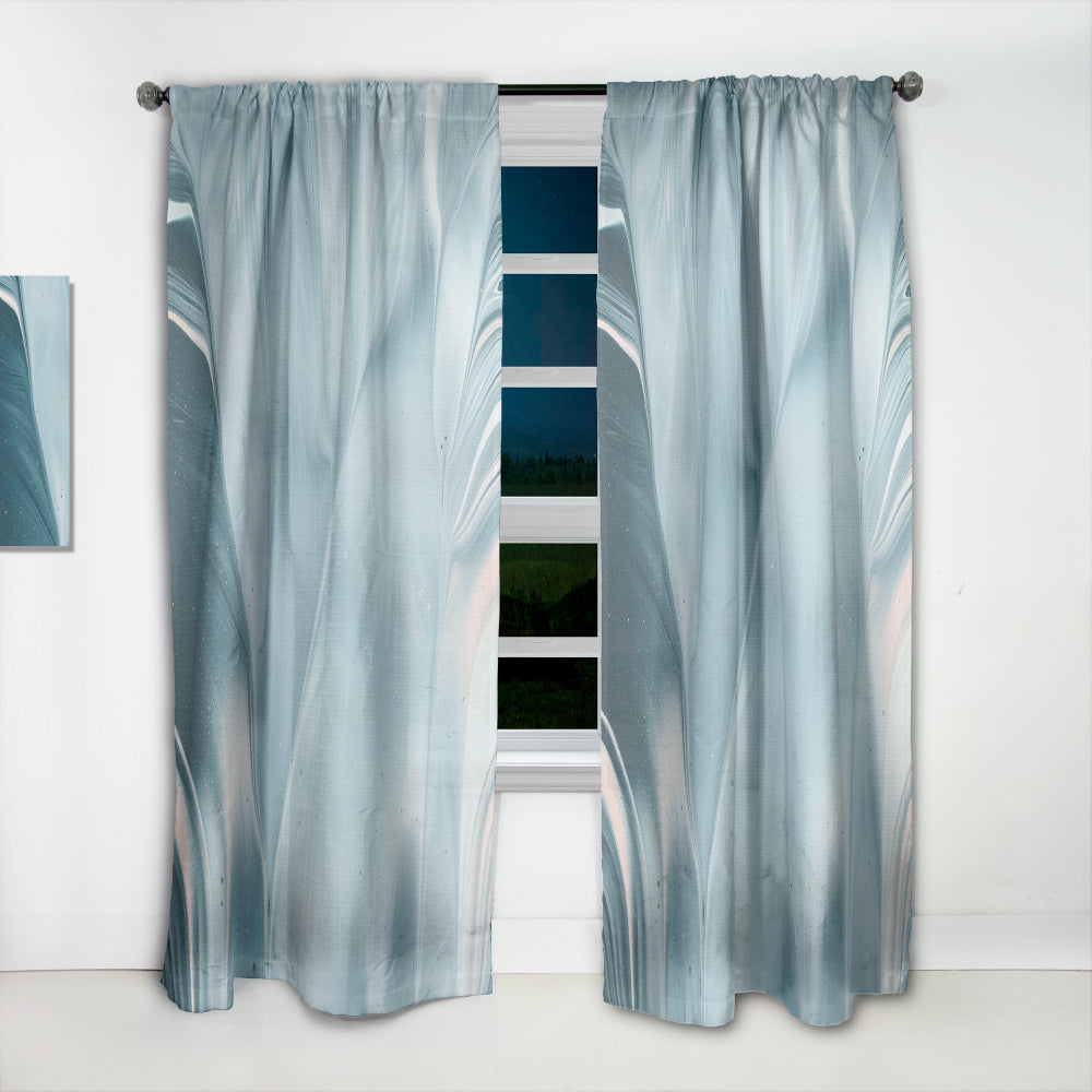 Blue Modern Water I - Modern Curtain - 1 Panel