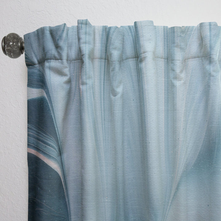 Blue Modern Water I - Modern Curtain - 1 Panel