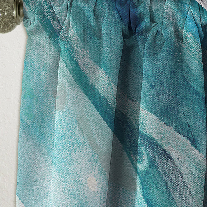 Silver Springs II Blue Green - Nautical &amp; Coastal Curtain - 1 Panel