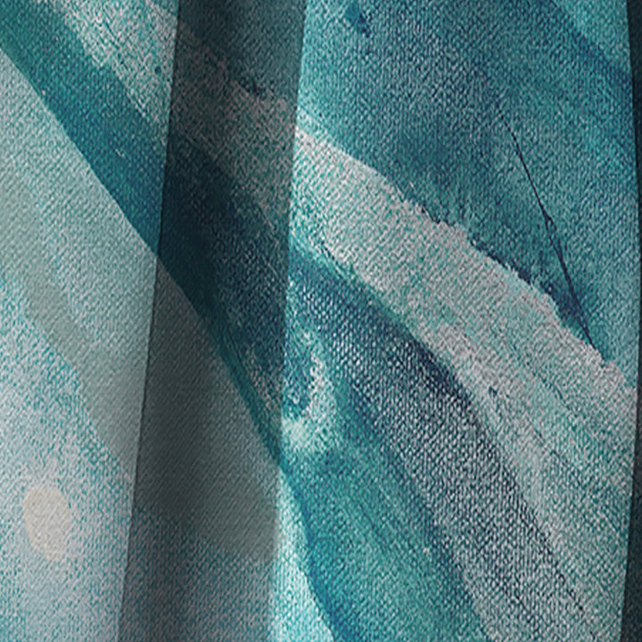 Silver Springs II Blue Green - Nautical &amp; Coastal Curtain - 1 Panel