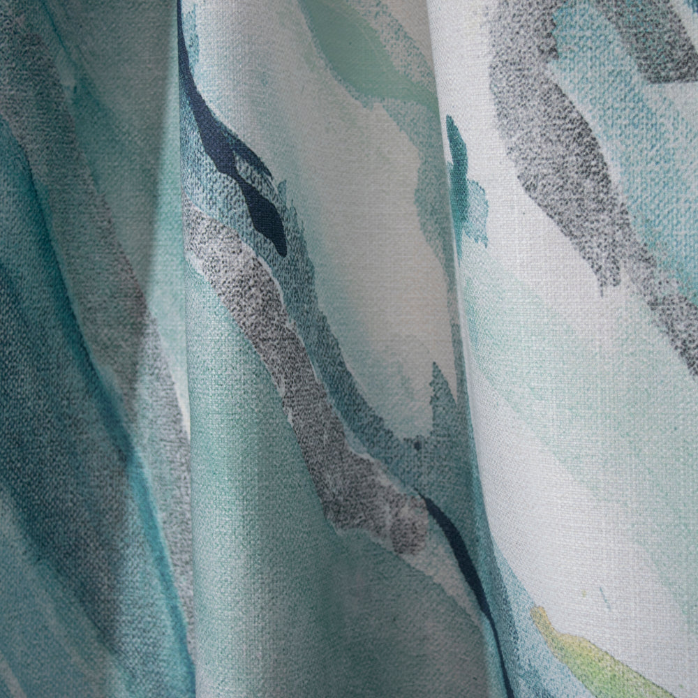 Silver Springs II Blue Green - Nautical &amp; Coastal Curtain - 1 Panel