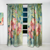Hibiscus Garden III - Traditional Curtain - 1 Panel