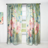 Hibiscus Garden III - Traditional Curtain - 1 Panel