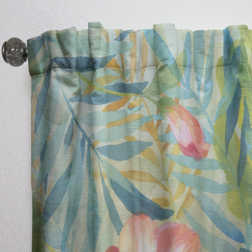 Hibiscus Garden III - Traditional Curtain - 1 Panel