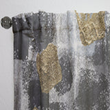 Gold Glamour Squares I - Modern Curtain - 1 Panel