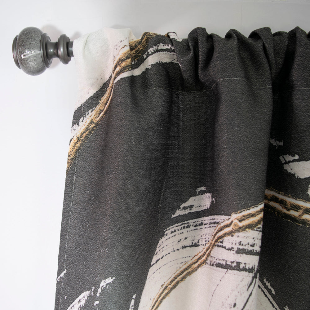 Gold Glamour Circle III - Posh &amp; Luxe Curtain - 1 Panel