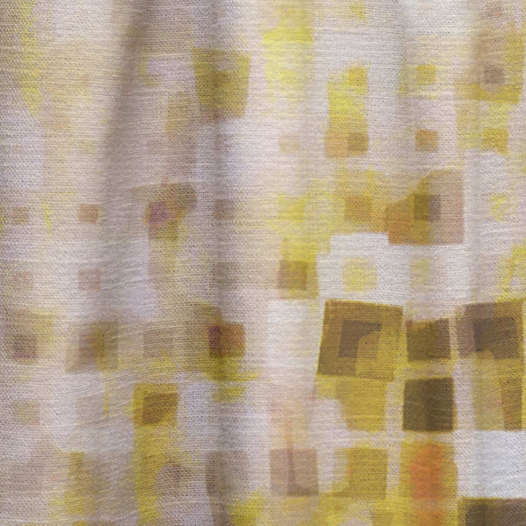 Glam Yellow Explosion Blocks - Modern Curtain - 1 Panel
