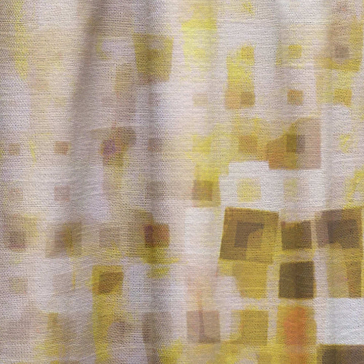 Glam Yellow Explosion Blocks - Modern Curtain - 1 Panel