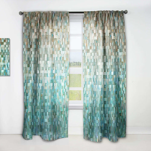 Blocked Abstract' Nautical & Coastal Curtain 1 Panel