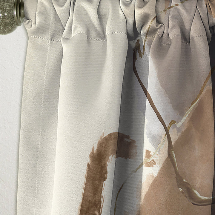 Gold Glam Squares III - Modern &amp; Contemporary Curtain - 1 Panel