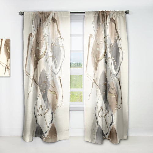 Gold Glam Squares III - Modern & Contemporary Curtain - 1 Panel