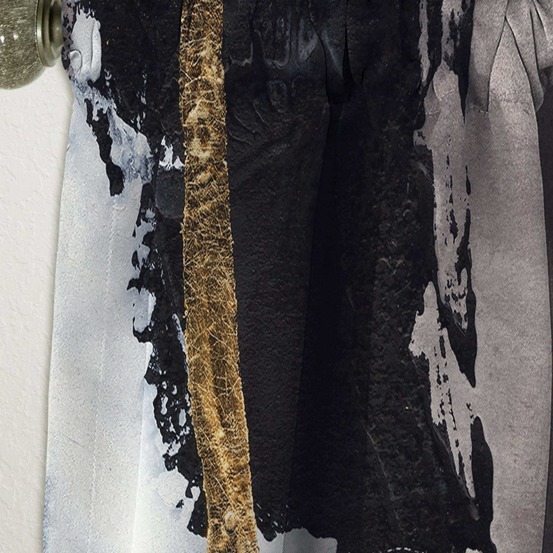 Glam Painted Arcs II - Modern Curtain - 1 Panel