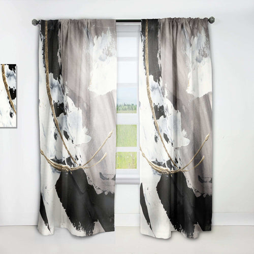 Glam Painted Arcs II - Modern Curtain - 1 Panel