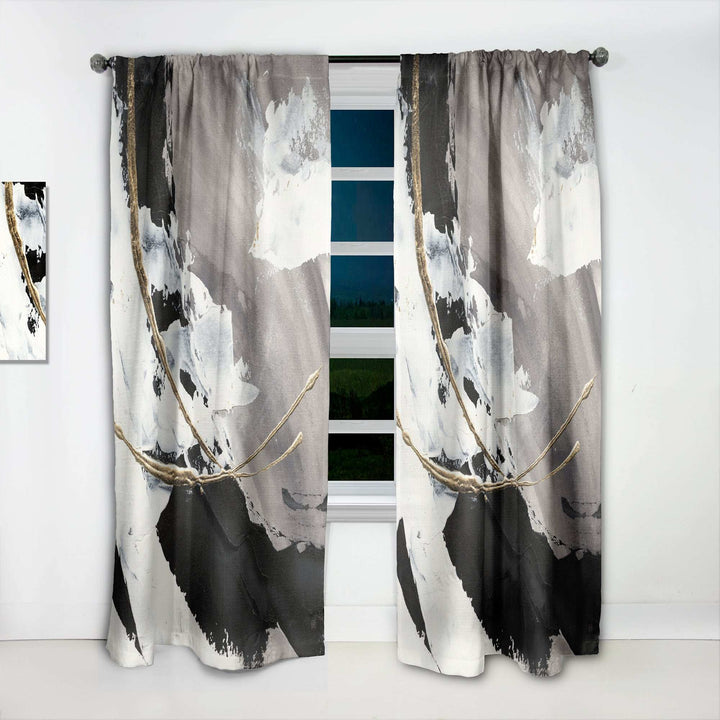 Glam Painted Arcs II - Modern Curtain - 1 Panel