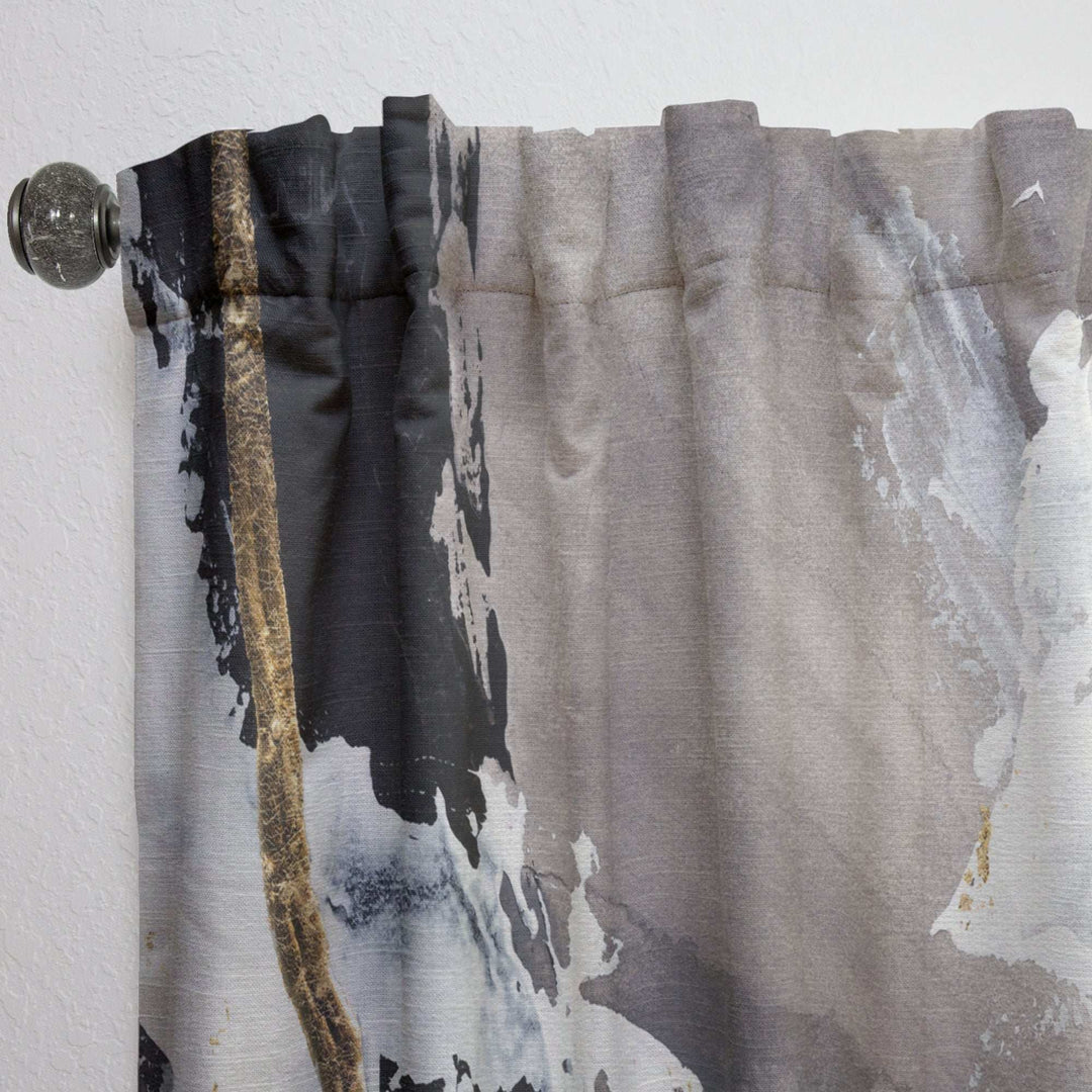 Glam Painted Arcs II - Modern Curtain - 1 Panel
