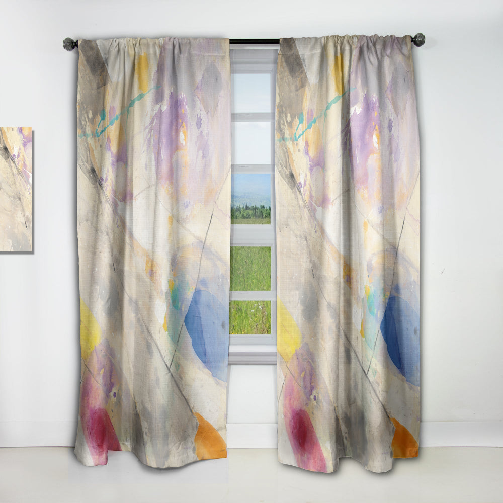 Spring Minimalist Confetti I - Modern &amp; Contemporary Curtain - 1 Panel