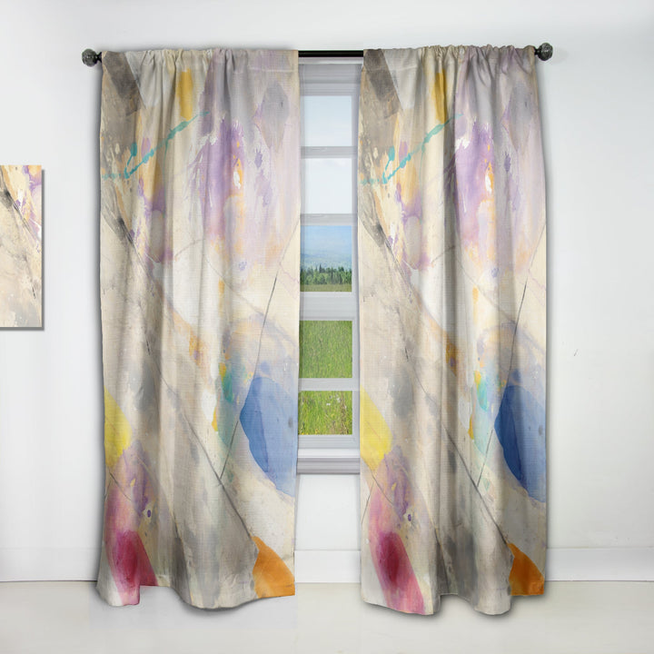 Spring Minimalist Confetti I - Modern &amp; Contemporary Curtain - 1 Panel