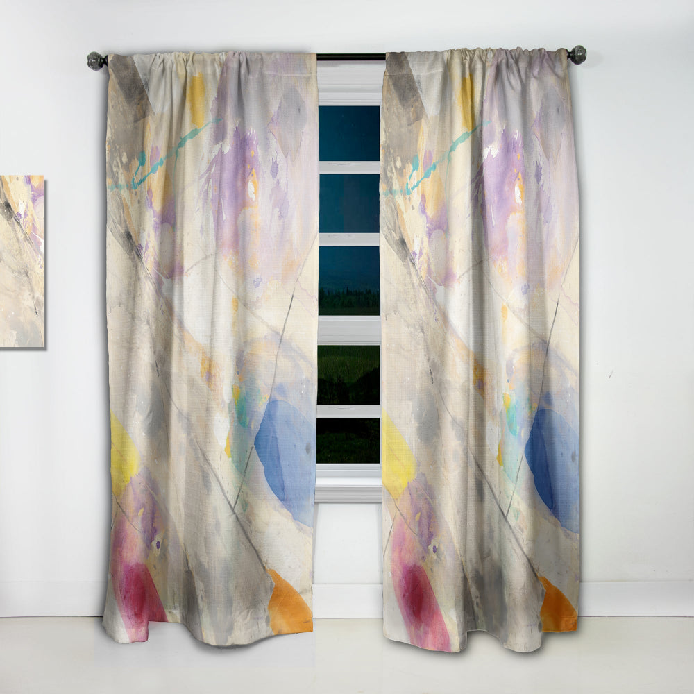 Spring Minimalist Confetti I - Modern &amp; Contemporary Curtain - 1 Panel