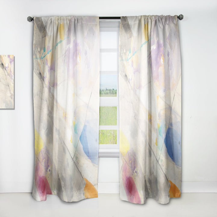 Spring Minimalist Confetti I - Modern &amp; Contemporary Curtain - 1 Panel