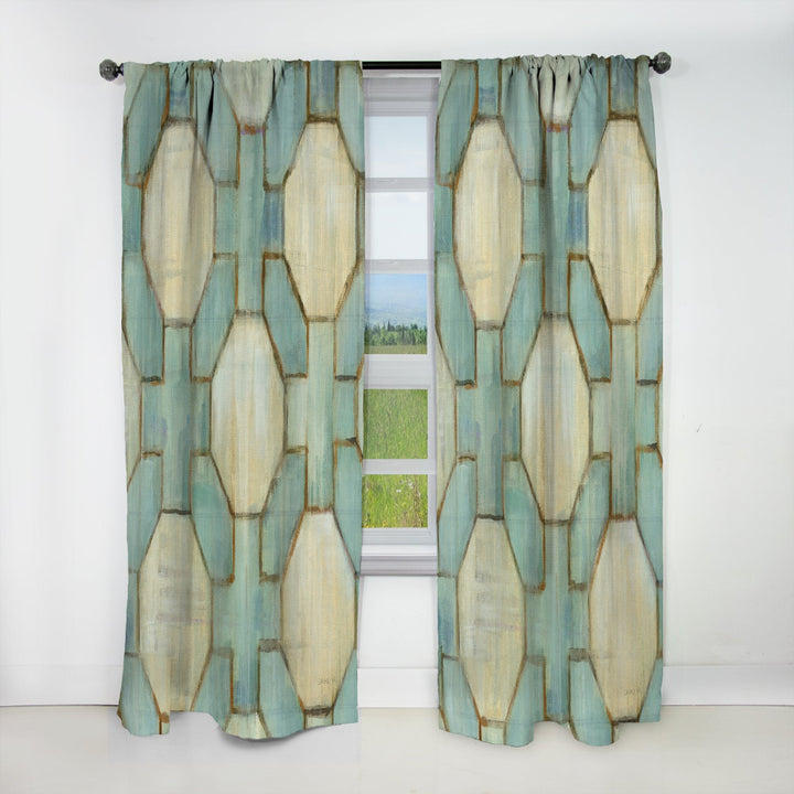 Geometric Title Element - Modern &amp; Contemporary Curtain - 1 Panel