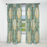 Geometric Title Element - Modern & Contemporary Curtain - 1 Panel