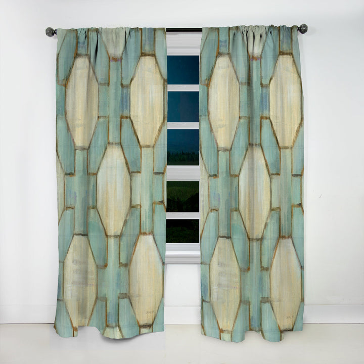 Geometric Title Element - Modern &amp; Contemporary Curtain - 1 Panel