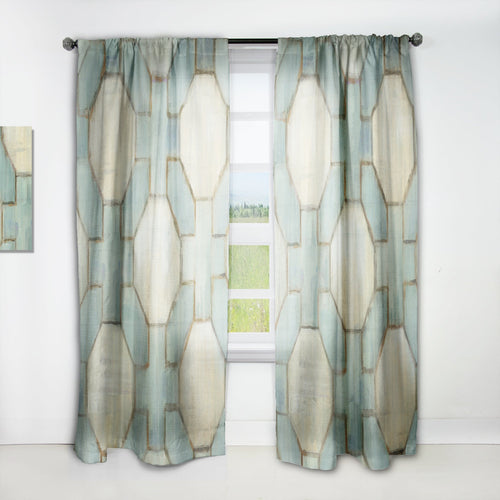 Geometric Title Element - Modern & Contemporary Curtain - 1 Panel