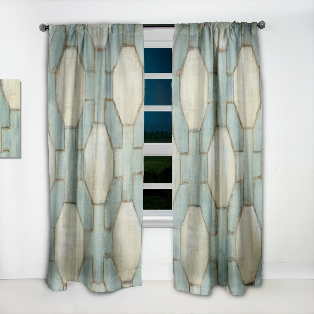 Geometric Title Element - Modern &amp; Contemporary Curtain - 1 Panel