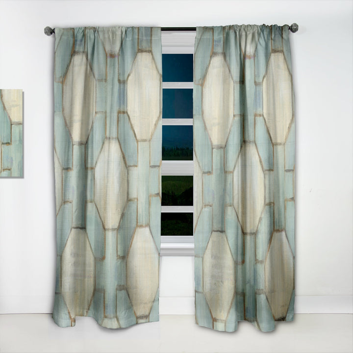Geometric Title Element - Modern &amp; Contemporary Curtain - 1 Panel