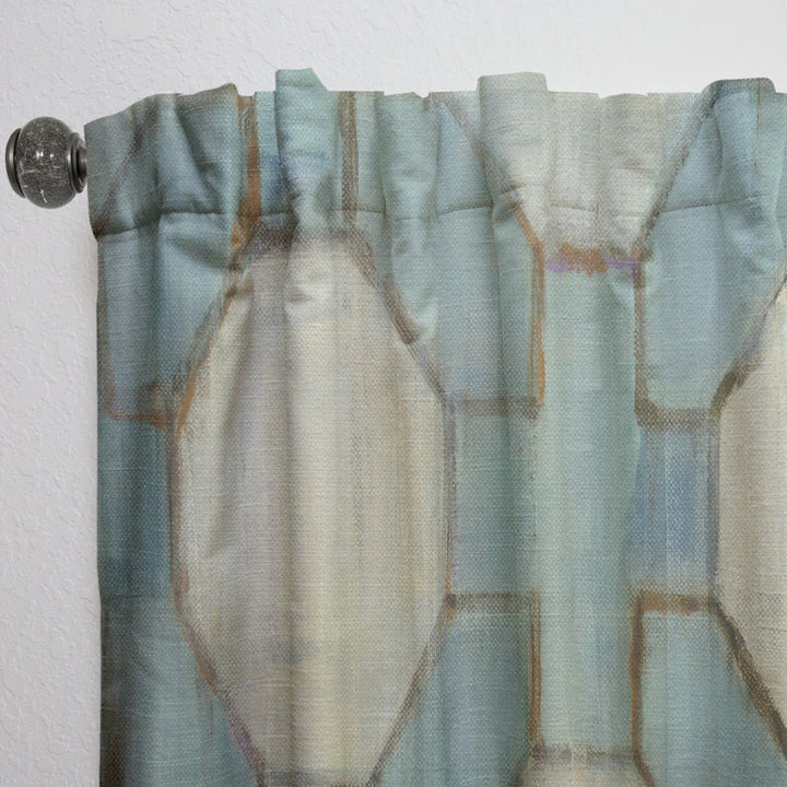 Geometric Title Element - Modern &amp; Contemporary Curtain - 1 Panel