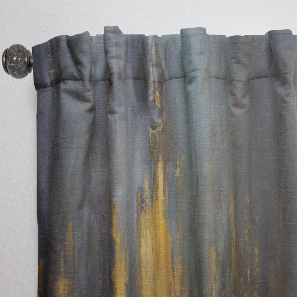 Black and Gold Glam Abstract - Modern &amp; Contemporary Curtain - 1 Panel