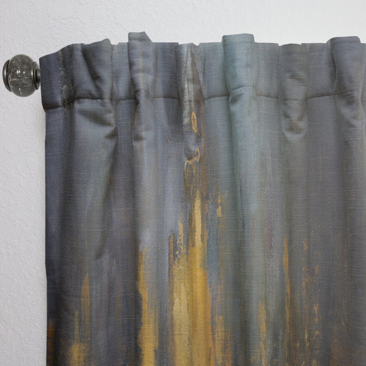 Black and Gold Glam Abstract - Modern &amp; Contemporary Curtain - 1 Panel