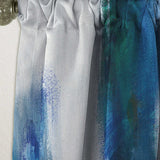 Blue Glam Texture I' Contemporary Curtain 1 Panel
